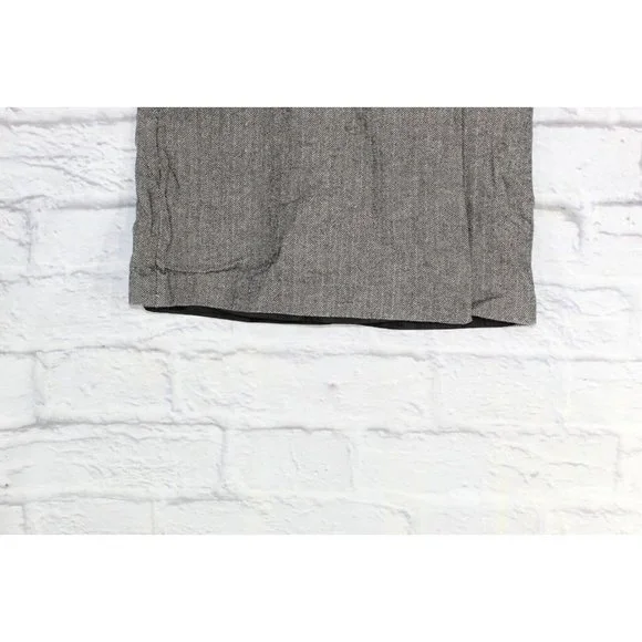 LL Bean Gray 100% Cotton Back Zip Classic Fit Skirt Size 6 - Picture 3 of 9